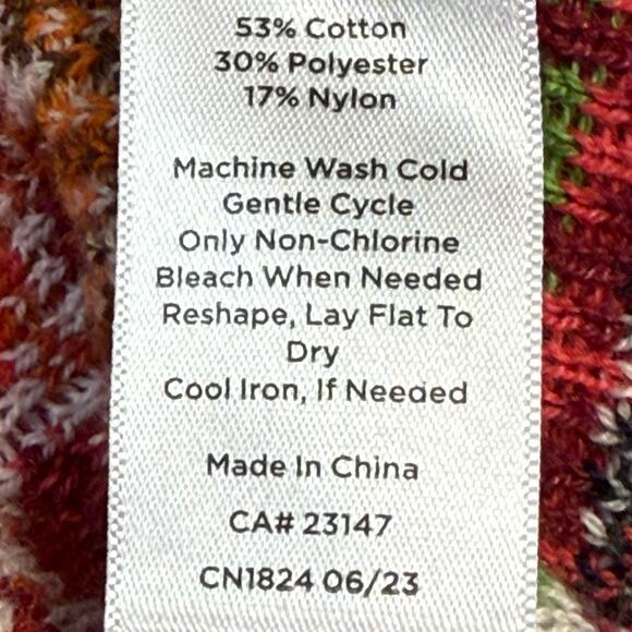 Talbots Fair Isle Squirrel Sweater Womens M Button Accent Nordic Petite/Regular - Picture 8 of 8